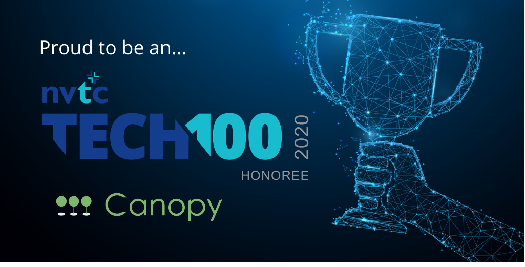 Canopy is a NVTC Tech 100 2020 blue trophy