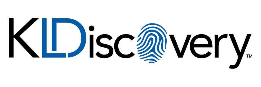 KLDiscovery logo with fingerprint