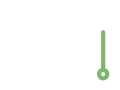 white and green graduation cap icon representing education sector
